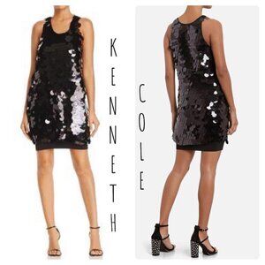 Kenneth Cole PAILLETE SWING DRESS night out, sequins, unique, funky, party